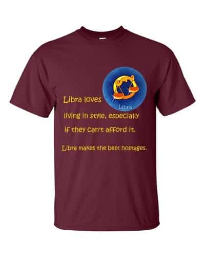 Libra T-Shirt (maroon)