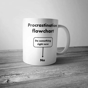 Procrastination Flowchart Mug
