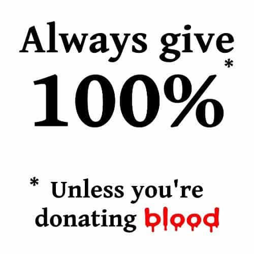 Always Give 100 Percent
