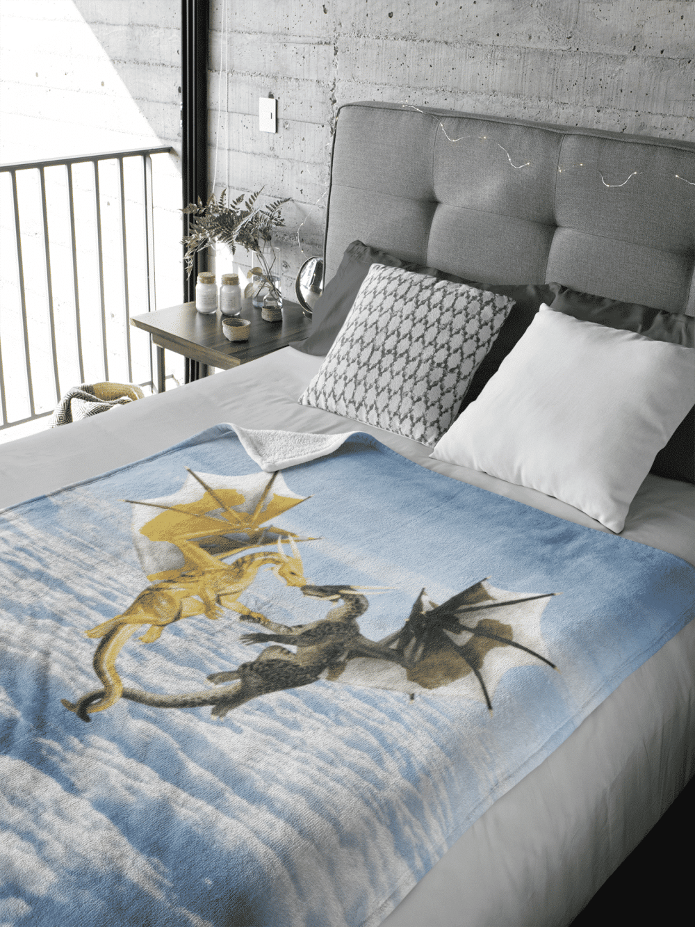 Dragon Lovers Above the Clouds Fleece Throw Blanket