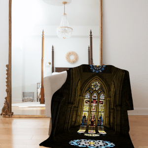 Cathedral Windows Blanket on Chair