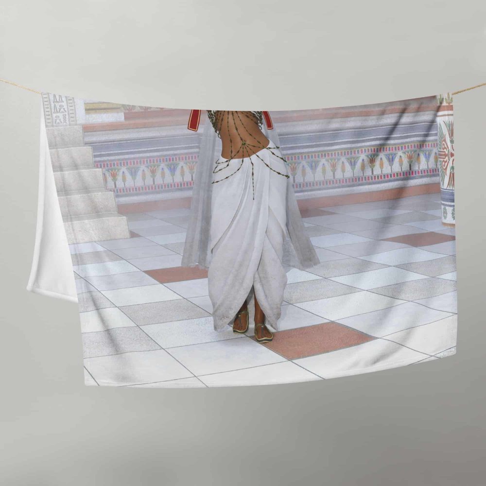 Bastet Priestess Fleece Throw Blanket
