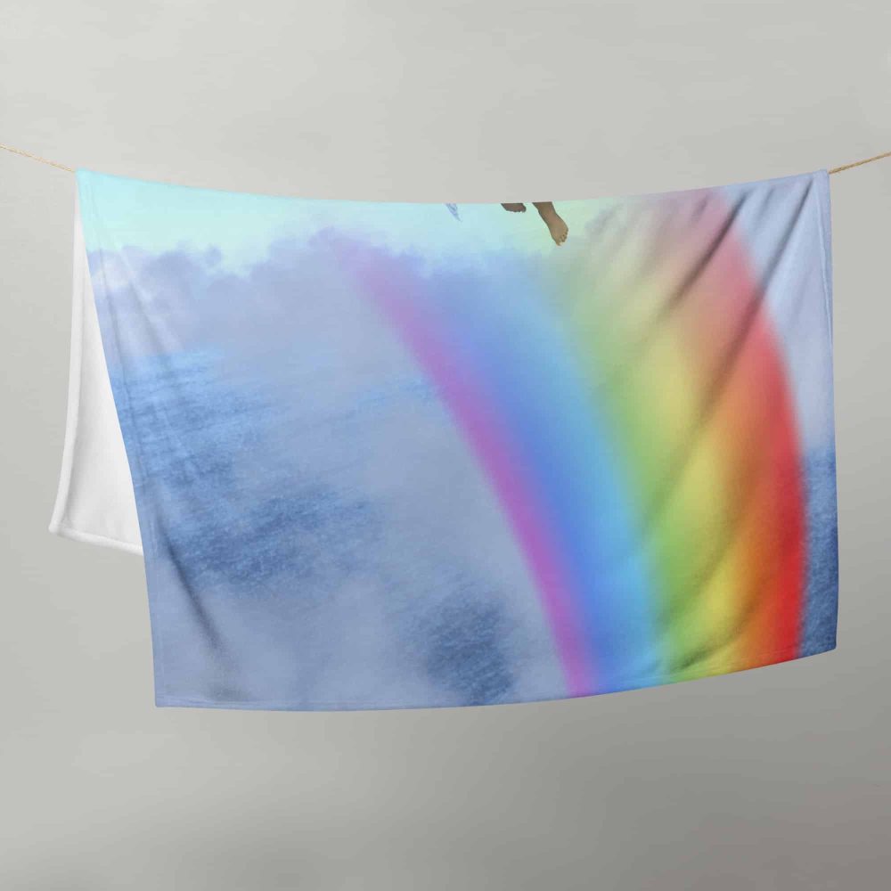 Mother of Rainbows Fleece Throw Blanket