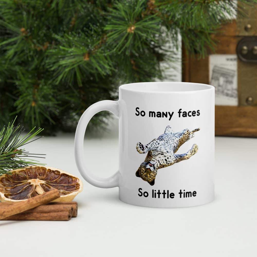 So Many Faces, So Little Time Leopard Mug