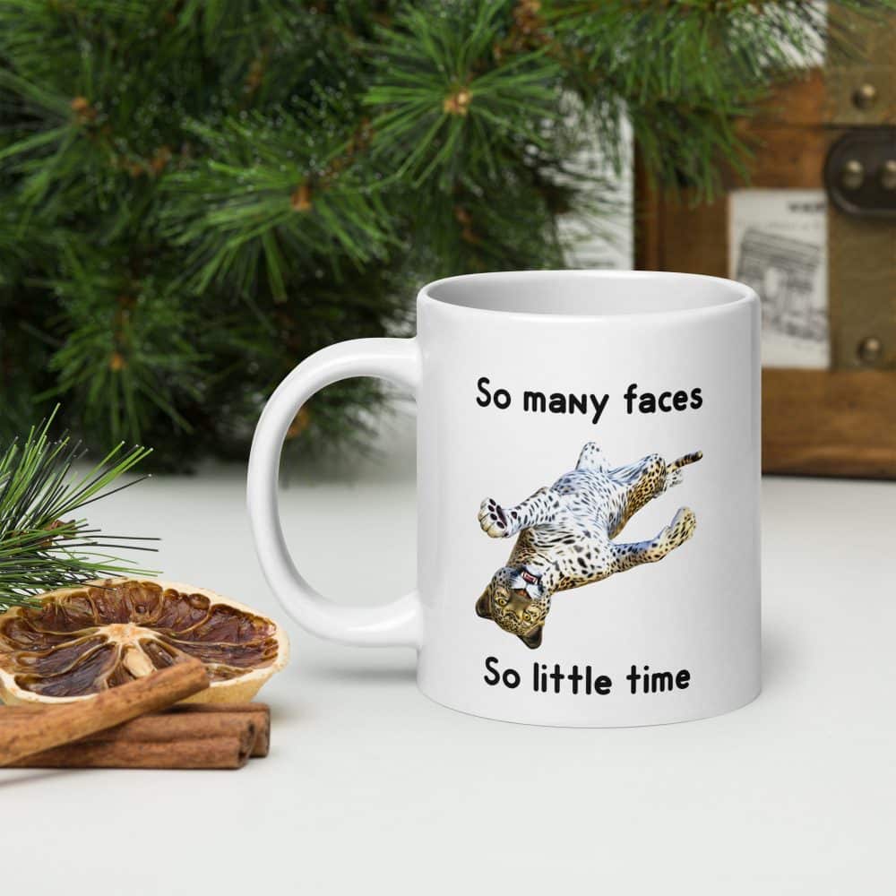 So Many Faces, So Little Time Leopard Mug